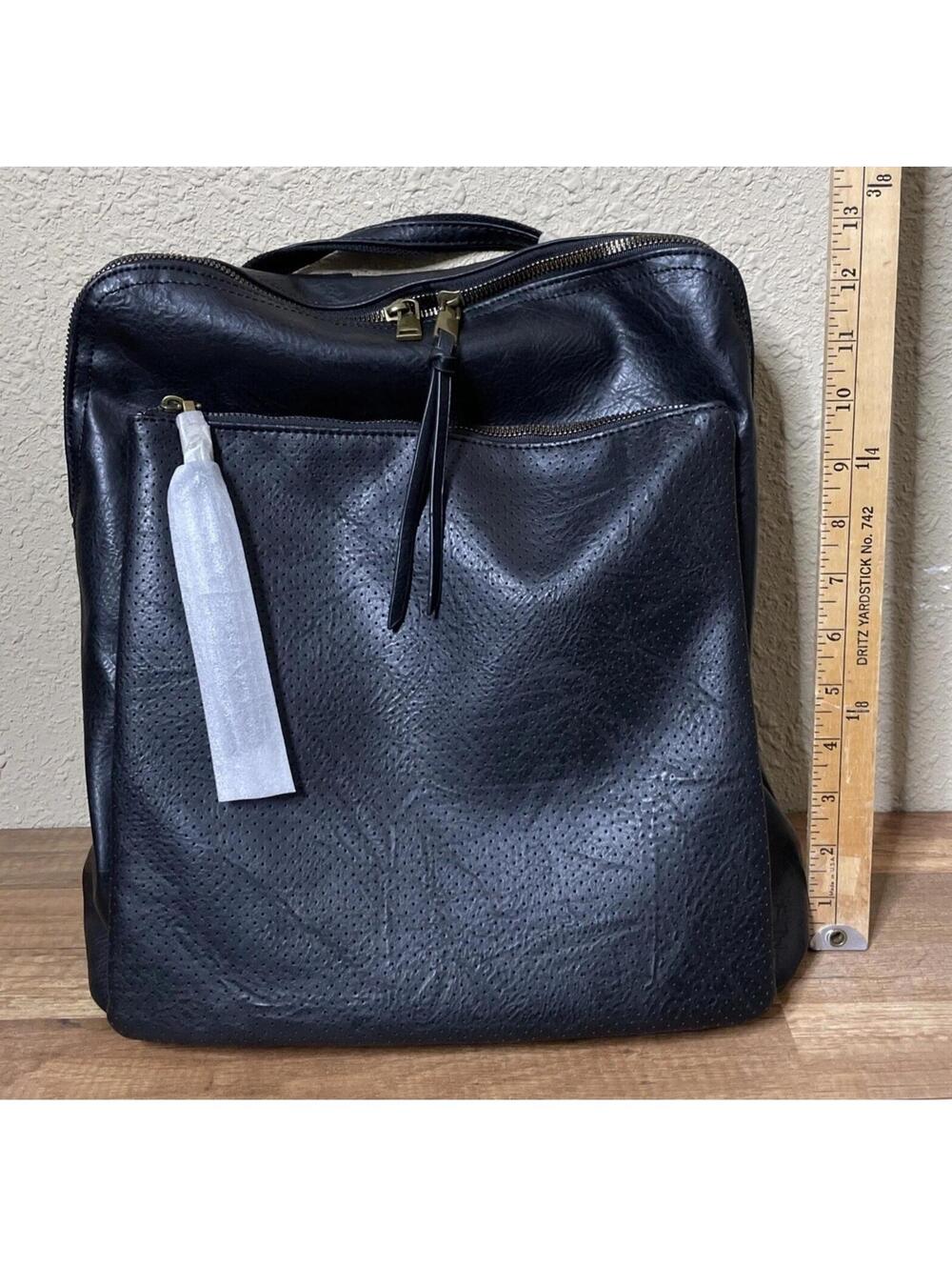 Vegan Leather Women’s Backpack Purse - Stylish Convertible Travel Bag NEW - Picture 3 of 15